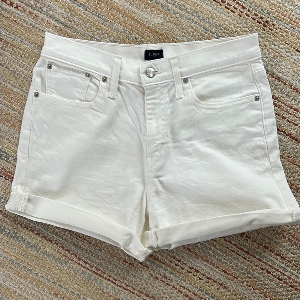 J. Crew Women's White Denim Shorts